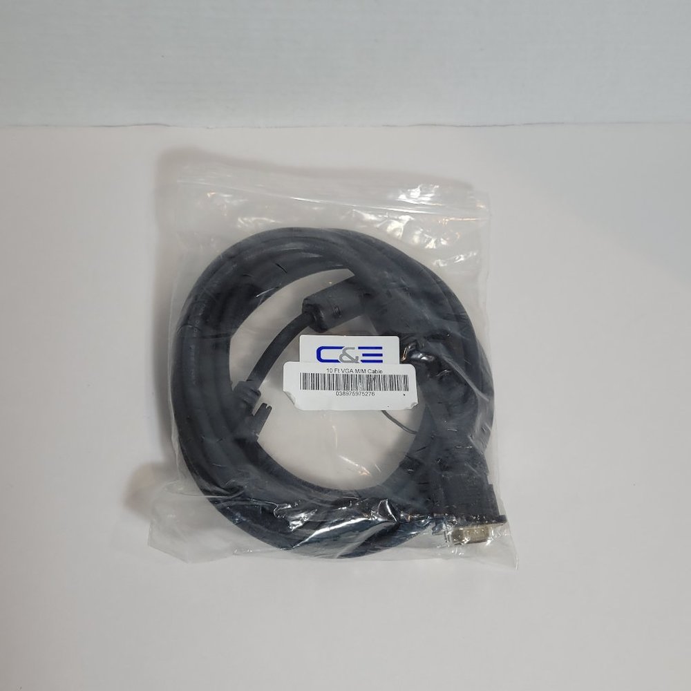 C & E Electronics VGA M/M 10ft. Cable New